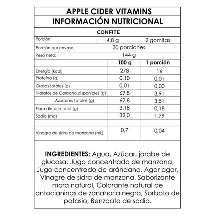 VITAMINA APPLE CIDER SALUD INTESTINAL 1 MES - GUMIBEARS