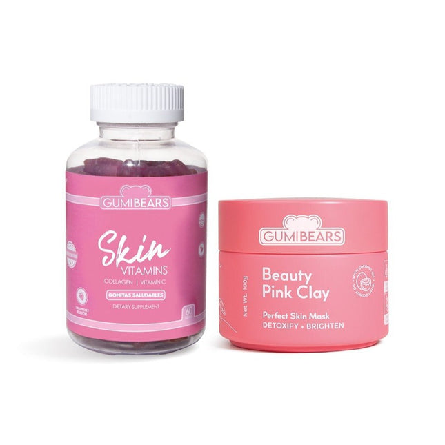 KIT VITAMINAS SKIN + EXFOLIANTE BEAUTY PINK CLAY - GUMIBEARS - Desert Woman